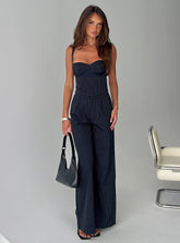 Briana Set Navy Pinstripe Tall