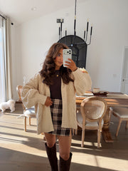 Meet Me In Paris Plaid Skirt