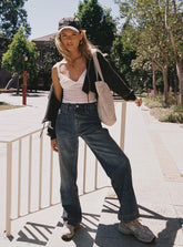 Betley High Rise Wide Leg Jeans Vintage Wash Denim