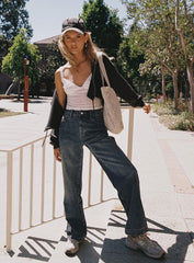 Betley High Rise Wide Leg Jeans Vintage Wash Denim