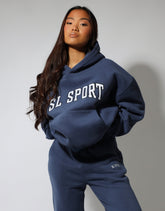 Maeve Simmi Studios SL Sport hoodie in vintage blue
