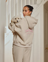 Marilyn Simmi Studios Bubble Print Hoodie In Beige
