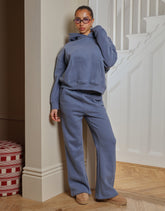 Maddie Simmi Studios Essentials Flared Joggers in Blue