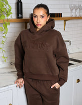 Mia Simmi Studios SL Sport Hoodie In Brown