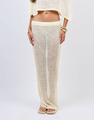 Palma sequin maxi beach Skirt in Yellow