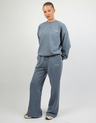 Rue Simmi Studios Embroidered Logo Sweatshirt In Blue