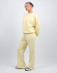 Rue Simmi Studios Embroidered Logo Sweatshirt In Yellow