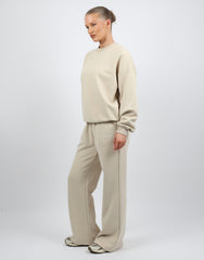 Rue Simmi Studios Embroidered Logo Sweatshirt In Beige