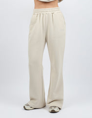 Sola Simmi Studios Embroidered Logo Joggers In Beige