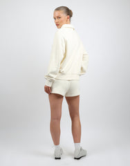 Monaco Simmi Studios Embroidered Logo Polo Sweatshirt In Cream