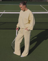 Sola Simmi Studios Embroidered Logo Joggers In Yellow