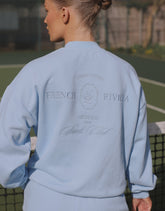 Cove Simmi Studios Embroidered Logo Sweatshirt In Blue