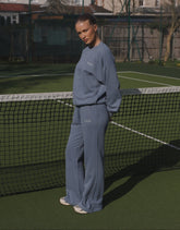 Sola Simmi Studios Embroidered Logo Joggers In Blue