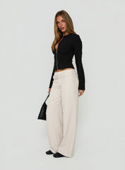Adonella Buckle Tailored Pant Stone