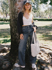 Betley High Rise Wide Leg Jeans Vintage Wash Denim