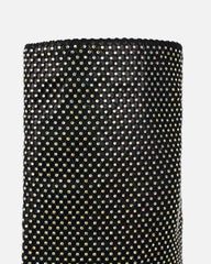 Carlisha Black Diamante Fold Over Stiletto Boots