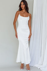 Moon Rising Mermaid Maxi Dress White