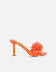Kaz Orange Petal Detail Mules
