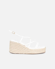 Belise White Wedge Heels
