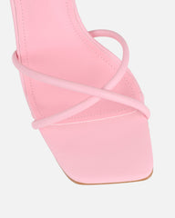 Cairo Pink Heeled Sandals