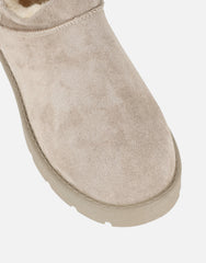 Emmy Mushroom Faux Suede Micro Flatform Boots