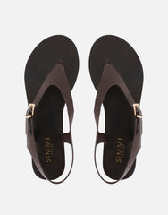 Kendall Brown Toe Post Flat Sandals