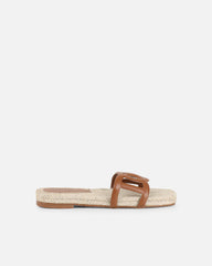 Carlos Tan Woven Flat Sandals
