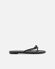 Char Black Satin Bow Sandals