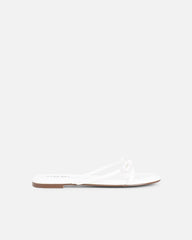 Char White Bow Sandals