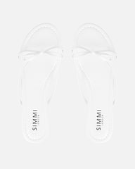 Char White Bow Sandals