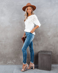 Chills Knit Pom Sweater Top