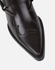 Esperanza Brown Western Saddled Ankle Boots