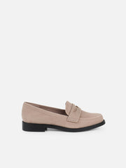 Dime Taupe Suede Penny Loafers