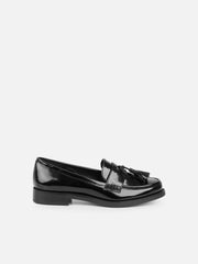 Nell Black Patent Tassel Loafers