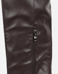 Miguel Brown Knee High Heeled Boots