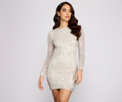 Diamond Girl Sequin Mini Dress