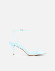 Lula Blue Patent Heeled Sandals