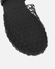 Avianna Black Woven Mesh Sliders