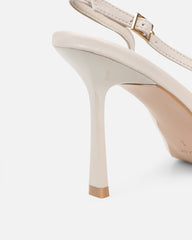 Exmoor Beige Plush Slingback Courts