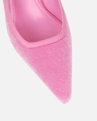 Exmoor Pink Plush Slingback Courts
