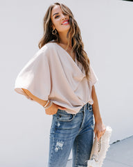 Elton Drape Blouse - Ecru
