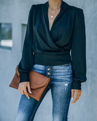 Exceptional Drape Blouse - Black