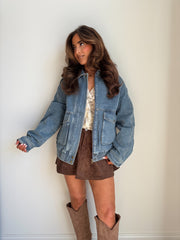 Cocoa Brown Suede Skirt