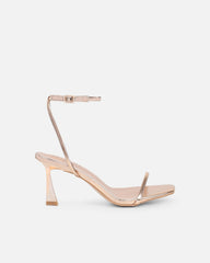 Yesmina Rose Gold Metallic Heeled Sandals
