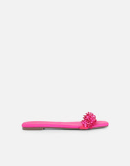 Hatty Pink Slip On Flat Sandals