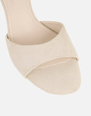Hux Beige Suede Mules