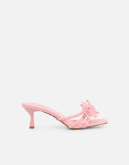 Jemima Pink Flower Detail Mules