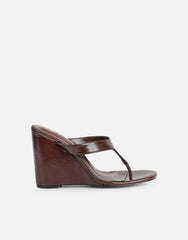 Jodie Brown Toe Post Wedge Sandals