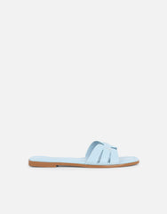 Jorja Blue Slip On Flat Sandals