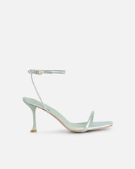 Piella Green Snake Strappy Heeled Sandals